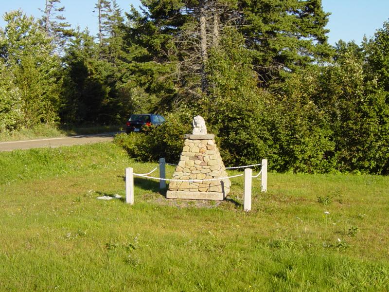 Caribou Island: war memorial