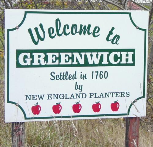 Sign: Greenwich, settled 1760