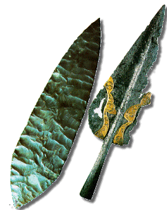 Flint tool (stone age), Iron Age spear