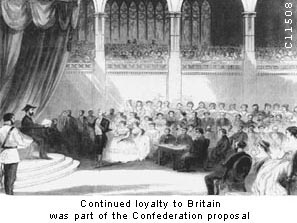 Continued loyalty to Britain was part of the Confederation proposal
