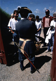 Challenge at the gate between the soldier and the tourists.
Photo taken by Jamie Steeves
Summer 1987
5J-3-82