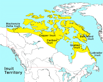 Map of Inuit Territory