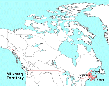 Map of Mi'kmaq Territory