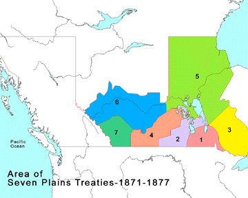 Map of the Area of Seven Plains Treaties 1871-1877