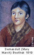 Portrait of Demasduit, also known as Mary March one of the last Beothuk, 1819. 