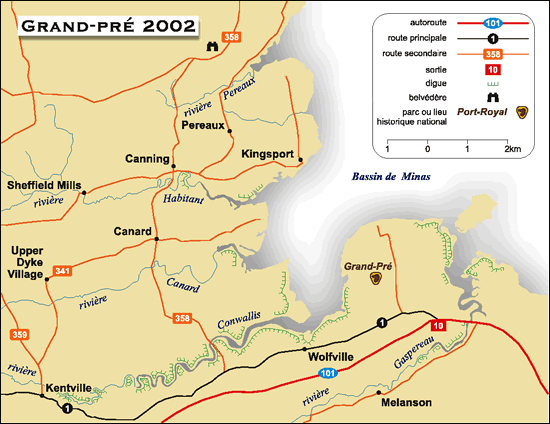 Carte :  Grand-Pré 2002