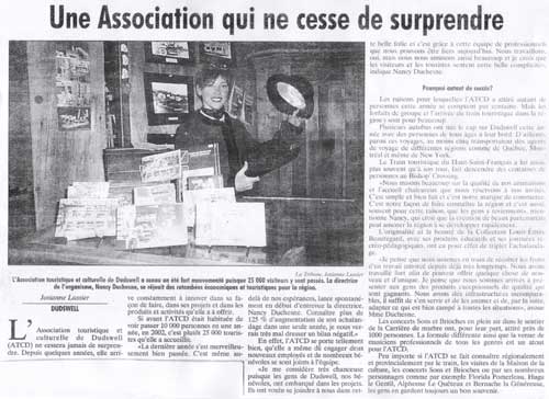 (La Tribune, 3 octobre 2002)