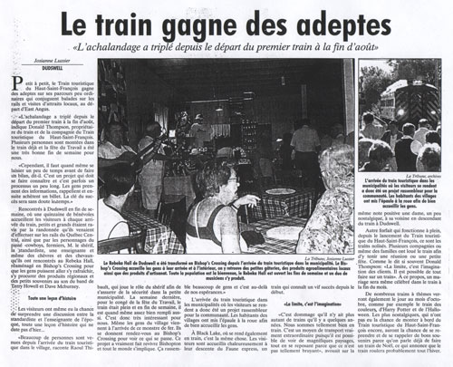 (La Tribune, 10 septembre 2001) 