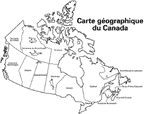 Carte gographique du Canada