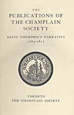 Title page: David Thompson's journal