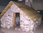 Photograph: Reconstruction of Frobisher's cottage in Arctic