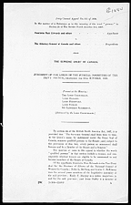 Decision of the Lords of the Judicial Committee of the Privy Council (October 18, 1929)