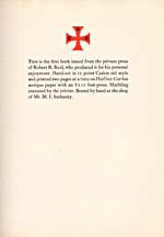 Colophon from book, THE FRASER MINES VINDICATED 