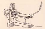 Illustration d'une presse à bras en fer Stanhope