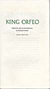 Page de titre du livre KING ORFEO