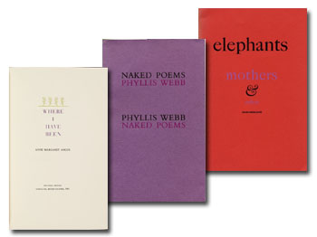 Collage of three covers of Periwinkle Press titles