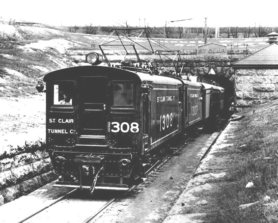 St-Clair Tunnel Electric Locomotive #1308, Port Huron, Michigan, 1907