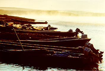 picture of boats on the Porcupine River
