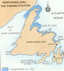 French fishing area after 1713.