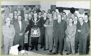 Picture of Masonic Lodge members in Wawanesa
