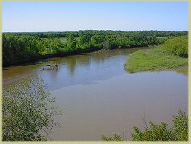 pic of confluence of Souris and Assiniboine rivers