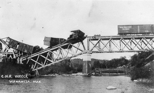 Picture of the train wreck of 1924