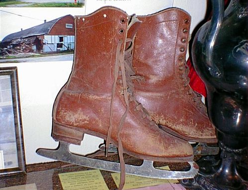 Old leather skates