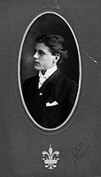Photographic portrait of Claude Champagne at age eighteen