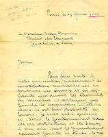 Lettre de Claude Champagne au docteur Grondin, 1928