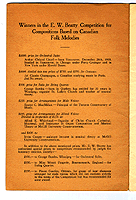 Page du programme général du Festival canadien de la chanson folklorique, 24 au 28 mai 1928