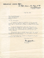 Letter from Carl Haverlin, July 26, 1949