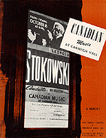 Pages du compte rendu de BMI Canada Limitée sur le concert de musique canadienne à Carnegie Hall