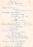 Draft of program for the chamber music concert organized with the Brazilian composer Heitor Villa-Lobos