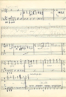 Manuscrit autographe de l'ébauche du premier mouvement du Concerto