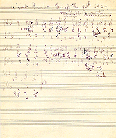 Manuscrit autographe, d'un brouillon d'un examen d'harmonie, 9 mars 1934