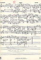 Harmony exam of composer Jacques Hetu