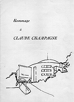 Programme Hommage à Claude Champagne, 22 novembre 1964