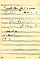Autograph manuscript of a counterpoint exam for the academic year 1950-51