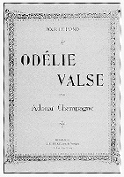 Première page de l'Odélie valse, composé avant 1917
