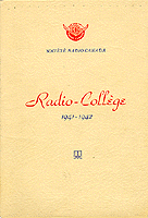 Page from the program for the broadcast Radio-Collège, 1941-42