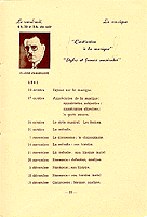 Page from the program for the broadcase Radio-Collège, 1941-42