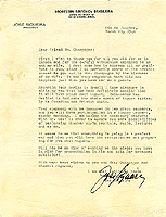 Letter from José Siqueira, March 21, 1946