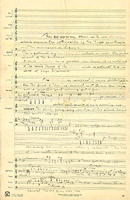 Manuscrit autographe d'une page d'analyse sommaire de la Symphonie gaspésienne, 1945