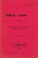Page couverture de Solfège scolaire par Claude Champagne