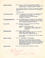 Claude Champagne's comments on the performance examinations of June 1954