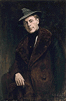 Oil on canvas portrait of Claude Champagne, 1915