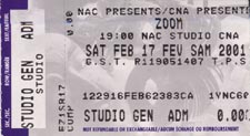 Theatre ticket for Zoom