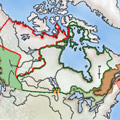 Canada 1870 (before Manitoba and Northwest Territories join Confederation)