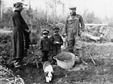 A homesteading family on the prairies harvests the potato crop in 1928..