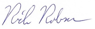 Image of the signature of Rick Robson